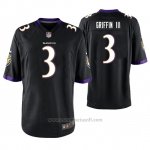 Camiseta NFL Game Hombre Baltimore Ravens Robert Griffin III Negro