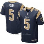 Camiseta Los Angeles Rams Foles Profundo Azul Nike Elite NFL Hombre