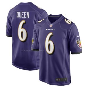 Camiseta NFL Game Baltimore Ravens Patrick Queen 6 Violeta