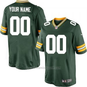 Camisetas NFL Replica Hombre Green Bay Packers Personalizada Verde