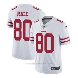 Camiseta NFL Limited Hombre San Francisco 49ers 80 Rice Blanco