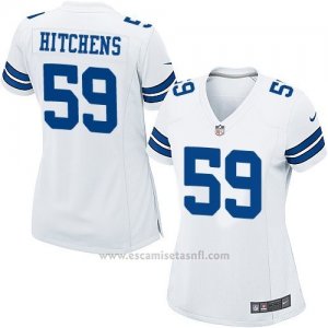 Camiseta Dallas Cowboys Hitchens Blanco Nike Game NFL Mujer