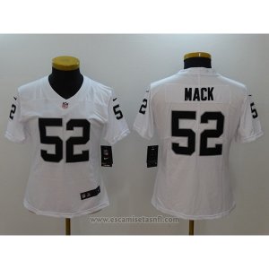 Camiseta NFL Limited Mujer New Orleans Saints 52 Mack Blanco