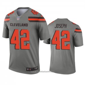 Camiseta NFL Legend Cleveland Browns Karl Joseph Inverted Gris