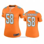 Camiseta NFL Legend Mujer Miami Dolphins Jason Strowbridge Naranja