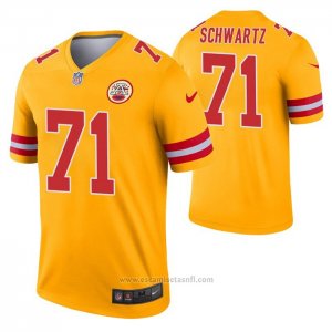 Camiseta NFL Legend Kansas City Chiefs Mitchell Schwartz Inverted Oro