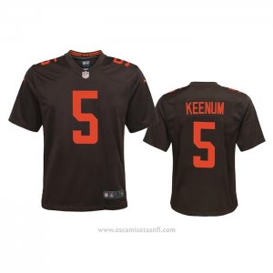 Camiseta NFL Game Nino Cleveland Browns Case Keenum Alterno 2020 Marron