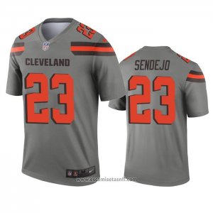 Camiseta NFL Legend Cleveland Browns Andrew Sendejo Inverted Gris