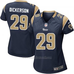 Camiseta Los Angeles Rams Dickerson Negro Nike Game NFL Mujer