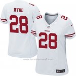 Camiseta San Francisco 49ers Hyde Blanco Nike Game NFL Mujer