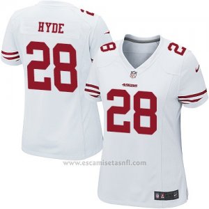 Camiseta San Francisco 49ers Hyde Blanco Nike Game NFL Mujer