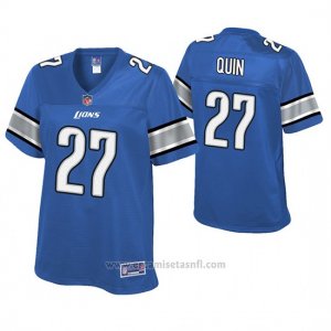 Camiseta NFL Limited Mujer Detroit Lions Glover Quin Azul Historic Logo
