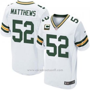 Camiseta Green Bay Packers Matthews Blanco Nike Elite NFL Hombre