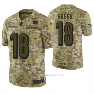 Camiseta NFL Limited Hombre Cincinnati Bengals Aj Green Camuflaje 2018 Salute To Service