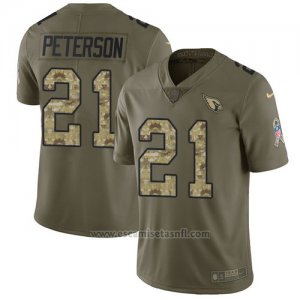 Camiseta NFL Limited Hombre Arizona Cardinals 21 Patrick Peterson Stitched 2017 Salute To Service