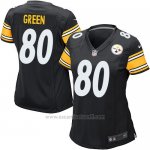 Camiseta Pittsburgh Steelers Green Negro Nike Game NFL Mujer