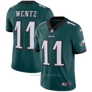 Camiseta NFL Limited Hombre Philadelphia Eagles 11 Wentz Verde