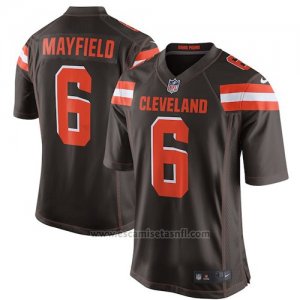Camiseta NFL Game Hombre Cleveland Browns 6 Baker Mayfield 2018 NFL Draft Pick