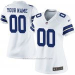 Camisetas NFL Limited Mujer Dallas Cowboys Personalizada Blanco