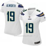 Camiseta San Diego Chargers Alworth Blanco Nike Game NFL Mujer
