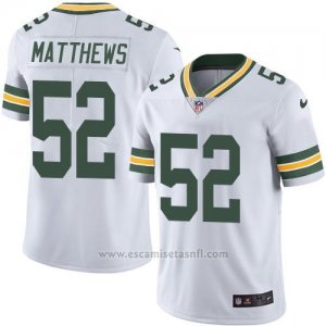 Camiseta NFL Limited Hombre Green Bay Packers 52 Clay Matthews Blanco Stitched Vapor Untouchable