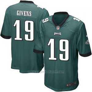 Camiseta Philadelphia Eagles Givens Verde Nike Game NFL Oscuro Nino