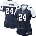 Camiseta Dallas Cowboys Claiborne Negro Blanco Nike Game NFL Mujer