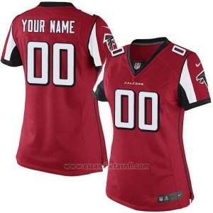 Camisetas NFL Mujer Atlanta Falcons Personalizada Rojo