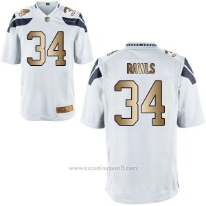 Camiseta Seattle Seahawks Rawls Blanco Nike Gold Game NFL Hombre
