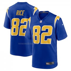 Camiseta NFL Game Los Angeles Chargers Brenden Rice 2024 NFL Draft 2nd Alterno Azul