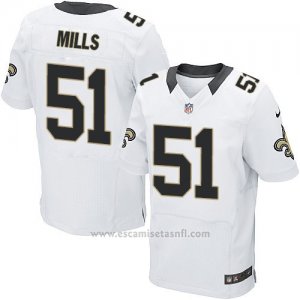 Camiseta New Orleans Saints Mills Blanco Nike Elite NFL Hombre