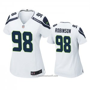 Camiseta NFL Game Mujer Seattle Seahawks Alton Robinson Blanco