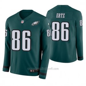 Camiseta NFL Hombre Philadelphia Eagles Zach Ertz Verde Therma Manga Larga