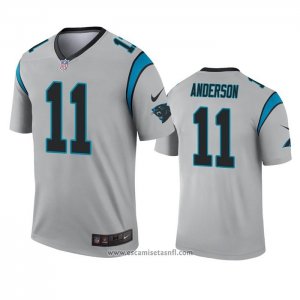 Camiseta NFL Legend Carolina Panthers Robby Anderson Inverted Gris