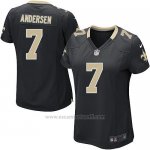 Camiseta New Orleans Saints Andersen Negro Nike Game NFL Mujer