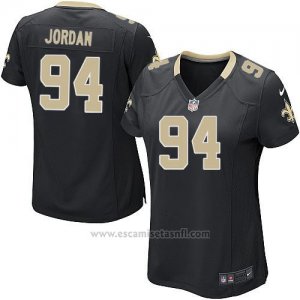 Camiseta New Orleans Saints Jordan Negro Nike Game NFL Mujer