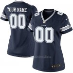 Camisetas NFL Mujer Dallas Cowboys Personalizada Azul