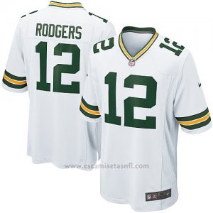 Camiseta Green Bay Packers Rodgers Blanco Nike Game NFL Hombre2
