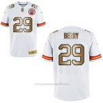 Camiseta Kansas City Chiefs Berry Blanco Nike Gold Elite NFL Hombre
