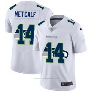 Camiseta NFL Limited Seattle Seahawks Metcalf Logo Dual Overlap Blanco
