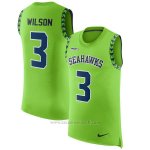 Camisetas Sin Mangas NFL Limited Hombre Seattle Seahawks 3 Wilson Verde