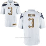 Camiseta Seattle Seahawks Wilson Blanco Nike Gold Game NFL Hombre