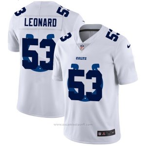 Camiseta NFL Limited Indianapolis Colts Leonard Logo Dual Overlap Blanco