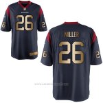 Camiseta Houston Texans Miller Profundo Azul Nike Gold Game NFL Hombre