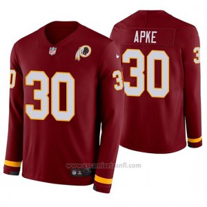 Camiseta NFL Hombre Washington Redskins Troy Apke Burgundy Therma Manga Larga