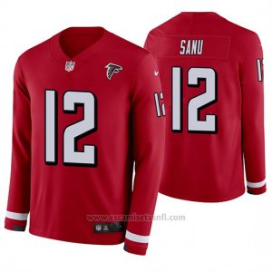 Camiseta NFL Hombre Atlanta Falcons Mohamed Sanu Rojo Therma Manga Larga