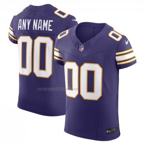 Camiseta NFL Elite Minnesota Vikings Vapor F.U.S.E. Personalizada Violeta (2)