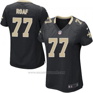 Camiseta New Orleans Saints Roaf Negro Nike Game NFL Mujer