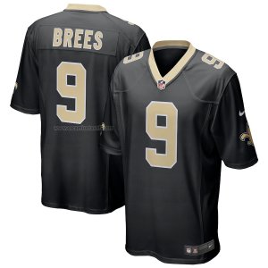 Camiseta NFL Game New Orleans Saints Drew Brees Negro
