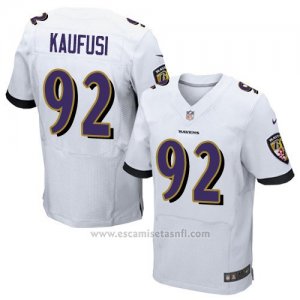 Camiseta Baltimore Ravens Kaufusi Blanco Nike Elite NFL Hombre